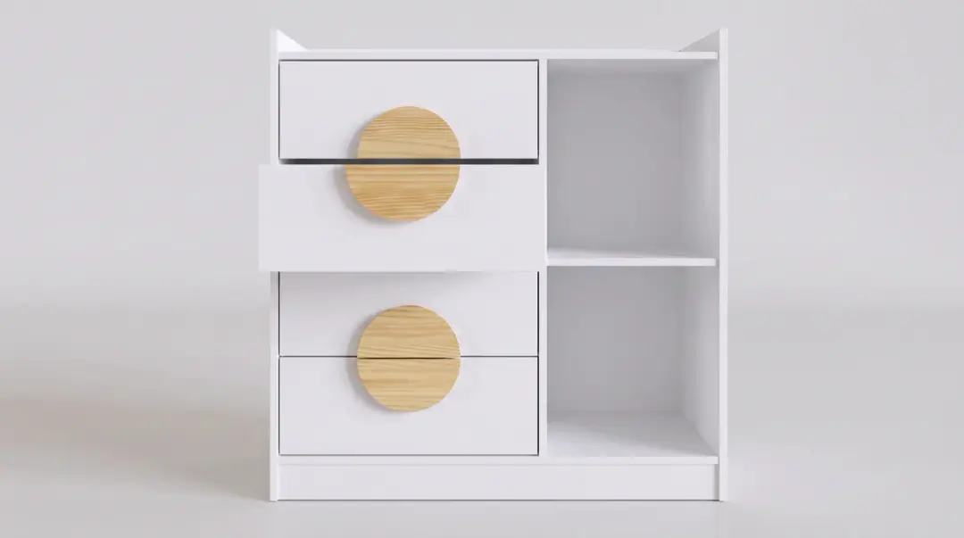 Cômoda 4 Gavetas com Puxadores de Pinus | Volume A — foto 4
